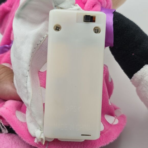 Disney Minnie Mouse Plush Pink Polka Dot Dress Interactive Press Hand 10” - Picture 8 of 17